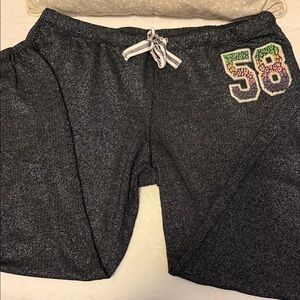 Hard Candy Glittering Black and Silver Jogging Pants XXL
